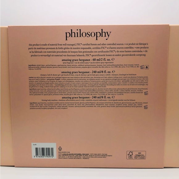 Philosophy-Amazing Grace Bergamot 3Pc EDT Gift Set 2022 Batch NIB - Picture 3 of 3